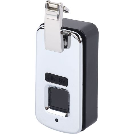Cadenas à empreinte digitale, petit cadenas électrique intelligent intégré pour sac, valise, voyage, alliage d'aluminium, 3,7 V, blanc (1/5)