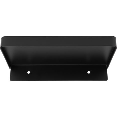 Support mural pour téléphone de salle de bain, étagère de rangement épaisse, accessoire de toilette 185 x 90 mm, noir (1/5)