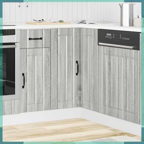 Armoire d'angle de cuisine - Lucca - sonoma gris - bois d'ingénierie - 75,5x75,5x81,5 cm (1/5)