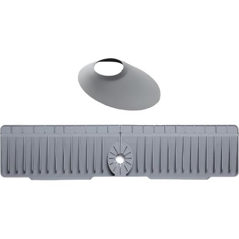 Protège-évier de Cuisine Protecteur Silicone incliné à 15°, 70 cm Protection anti-éclaboussures pour évier Pour maison, salle de bain, séchage des verres, autour et sous (1/5)
