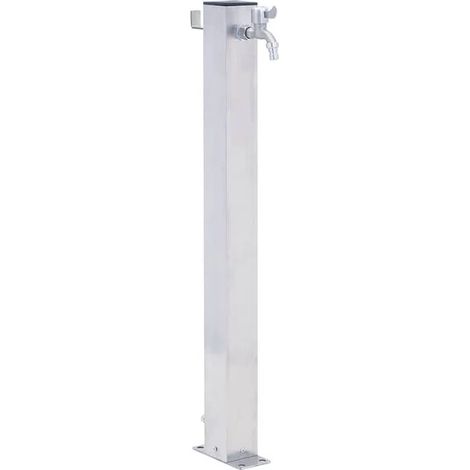Colonne d'eau de jardin carrée en acier inoxydable de 40 cm (1/5)
