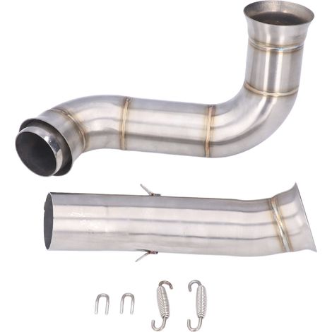 Tuyau d'échappement central en acier inoxydable, kit anti-corrosion, tube de liaison intermédiaire de remplacement pour 790 toutes années (1/5)