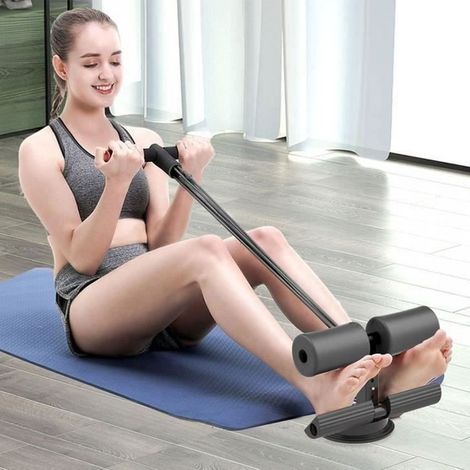 Sit Up Assistant Abdominal Core Workout Sit up Bar Fitness Sit Ups Exercise Equipment with Yoga Mat Portable Sport Home Gym