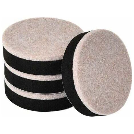 Rehausseurs de meubles Pieds de table 4 pièces Diamètre : 63,5 mm Hauteur : 16,5 mm Les rehausseurs de lit sont empilables pour plus de hauteur Silencieux et résistant à l'usure (1/4)