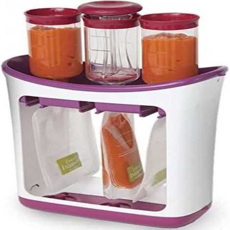Station De Pressage - Pour Purée Maison - Compatible Gourdes Reutilisables - Base Antidérapante - Poignée Ergonomique - 1 Pièce (1/5)