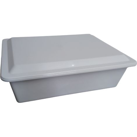 Bacinella frigor vaschetta con coperchio LT 10 Bianca 42x32x12 cm  certifcata per il contatto  conservazione e trasporto  alimentare frigo ristoranti mense hotel (1/5)
