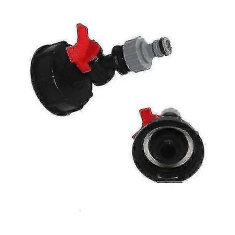 Robinet pour réservoir d'eau IBC de 1000 L avec vanne d'adaptation S60x6 et 3/4 (1/4)