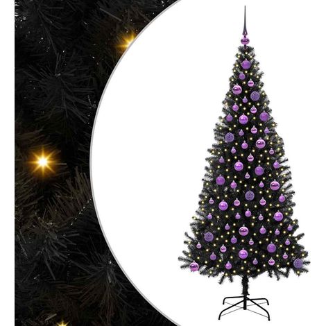Sapin de Noël Arbre de Noël avec 300 LED avec support Noir 180 cm PVC (1/5)