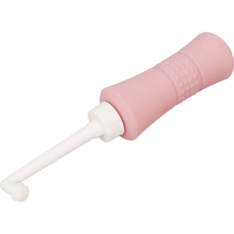 Bidon portable 500ML rose pour hygiène intime, soins post-partum et voyage, avec sac de rangement inclus (1/5)