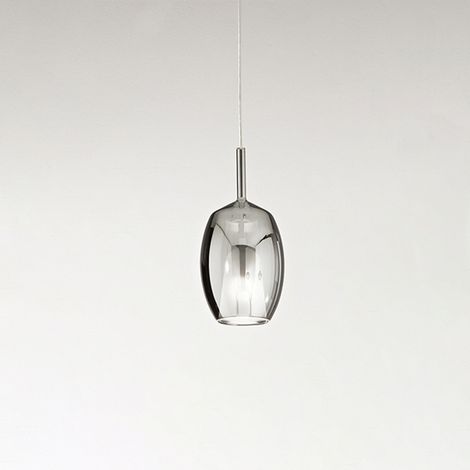 Vetro Borosilicato Contemporaneo Rain Fumè Specchiato D17 Senza Rosone