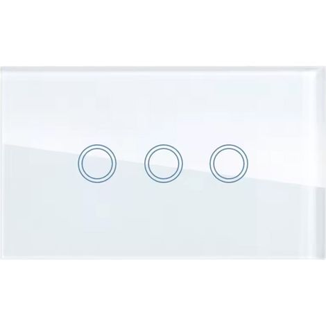 Tuya Interruttore Touch Bianco Smart Matter WiFi da Parete Serie Prestige  Dimensione: 3 Pulsanti