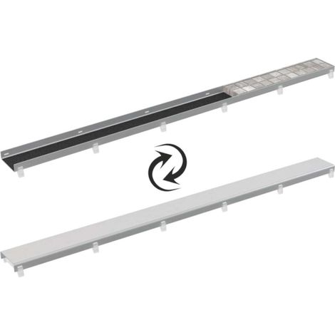 Alca Rejillas - Rejilla doble DOBLE 85 cm, acero inoxidable DOUBLE-850M (1/3)