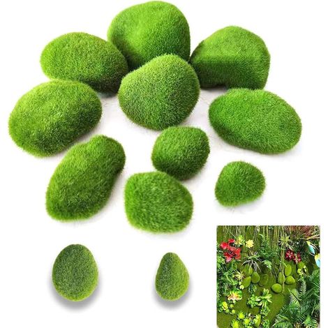 Pierre de Mousse Artificielle pour Décoration Rochers Verts pour Bricolage et Jardin (1/5)
