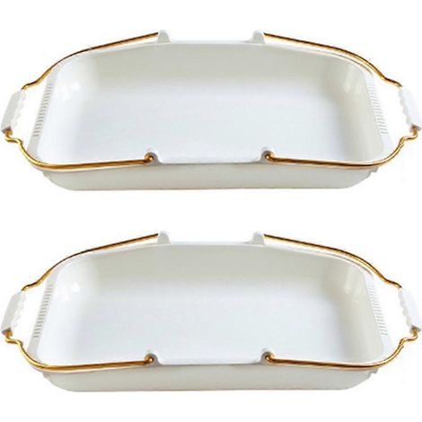 Plateaux de service à pain avec poignées, accessoires de boulangerie, plateau de rangement pour le pain (lot de 2) (1/5)