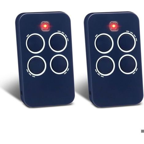 Télécommande Remplacement 433,92 MHz 4 Canaux Pour Portail Garage - 2 Pièces (1/5)