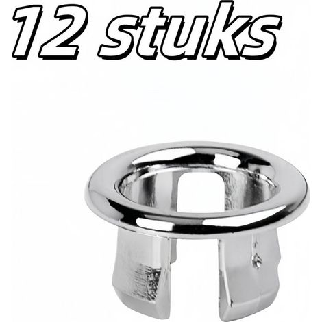 12 pièces anneaux de débordement pour lavabos couvertures décoratives fournitures pour salle de bain et cuisine anneaux creux couleur argent (1/5)