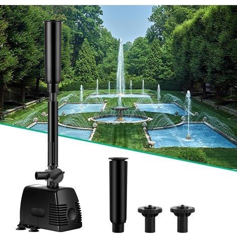 Jet d’eau pompe pour fontaine, bassin, étang, jardin 1000L/h (1/5)