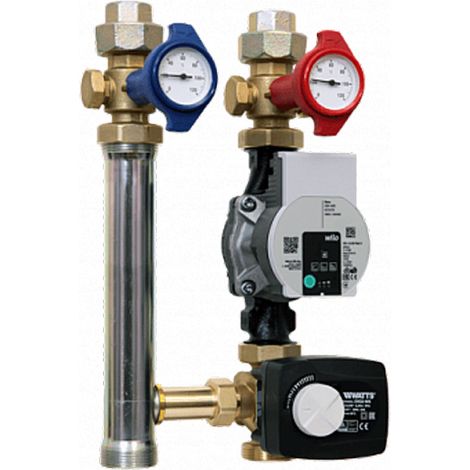 Watts – Module hydraulique FLOWBOX HKM 8180 compact pré-monté avec circulateur Wilo Para SCU 25/6 – Vanne 3 voies motorisée – Clapet anti-retour