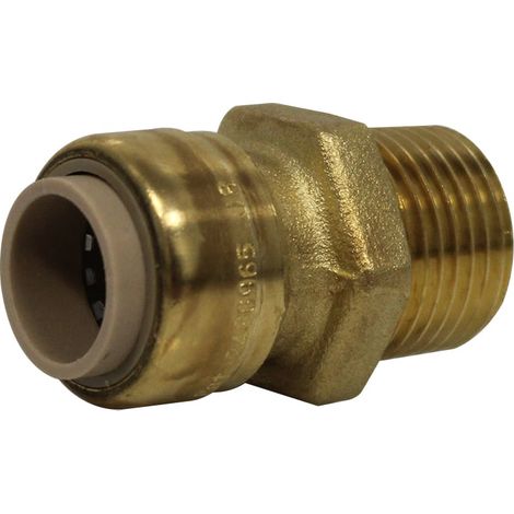 Manchon B Push Mâle Femelle à visser 1/2" (15/21) à clipser Ø14 - IBP Bänninger (1/5)