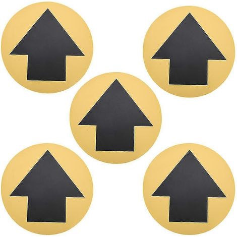 Lot de 5 autocollants de signalisation de distance de sécurité pour sacs, autocollants de sol pour avertissement de distance pour magasins et hôpitaux XG019 (1/5)