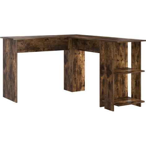 Maison Exclusive - Eck-Schreibtisch Geräucherte Eiche 140 x 113,5