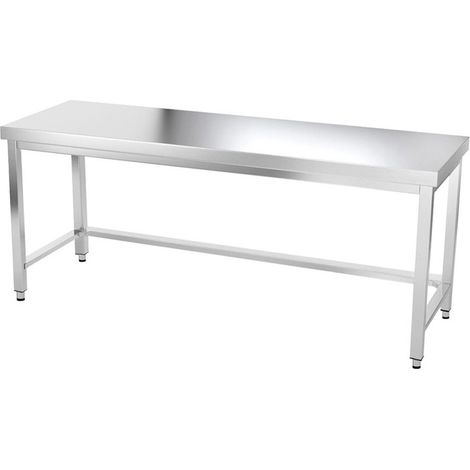 Table de travail en inox 1800 x 800 mm avec renfort PREMIUM - GOLDINOX (1/4)