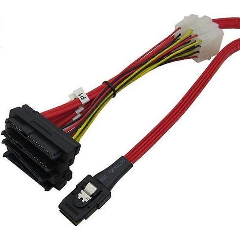 Câble de transmission pour disque dur Mini SAS36P SFF 8087 vers SAS29P SFF-8482, câble de données Mini SAS de 1 m (1/5)