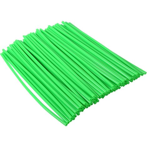 72 pièces kit housses de rayons universelles pour roues de motocross vert, protection jantes moto tout-terrain (1/3)