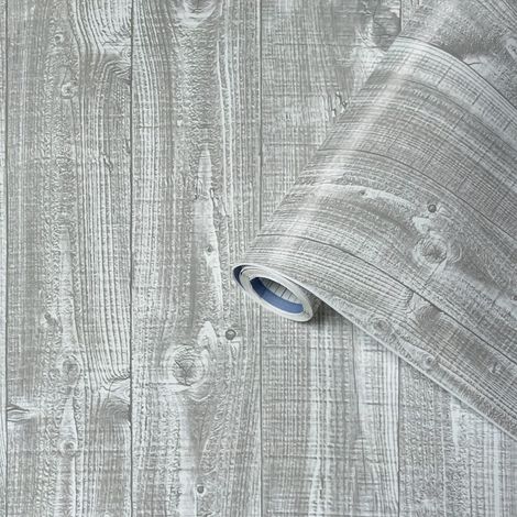 Venilia Pellicola adesiva Perfect Fix, Effetto Legno Tavole Grigio, 67,5cm x 2m, Spessore 150μ, Pellicola autoadesiva per mobili o cucina, carta da parati, PVC senza ftalati, Prodotto in UE (1/4)