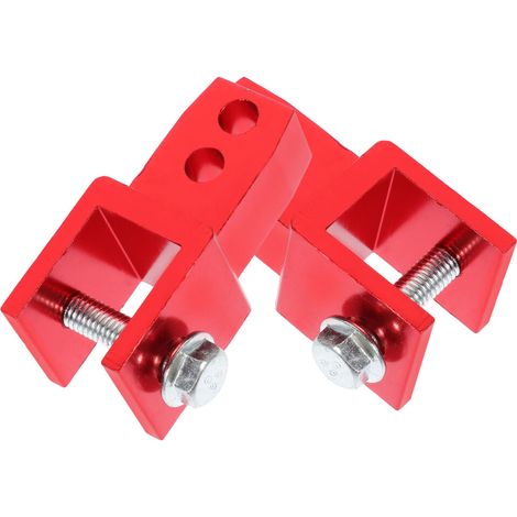 amortiguadores de motocicleta de aluminio rojo con elevador trasero para mayor estabilidad. (1/2)