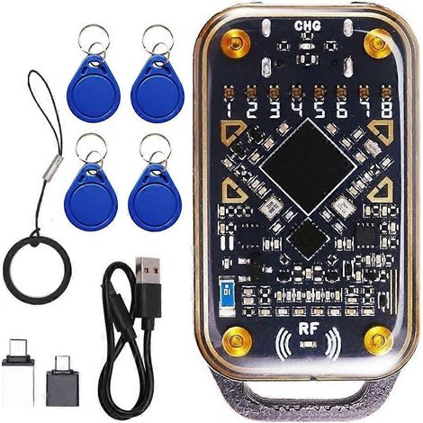 Chameleon Ultra Smartcard-Emulator, 125 kHz/13,56 MHz RFID-Chip-Lesegerät, Kartendekodierung, NFC-Duplikator + 4xUID-Schlüsselanhänger (1/5)