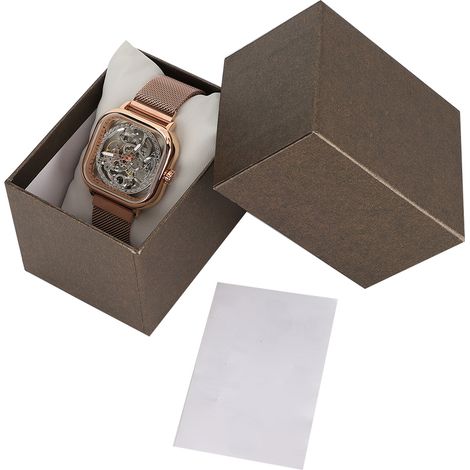 FORSINING Montre Homme Mécanique Automatique Acier Inoxydable Étanche Bracelet Or Rose