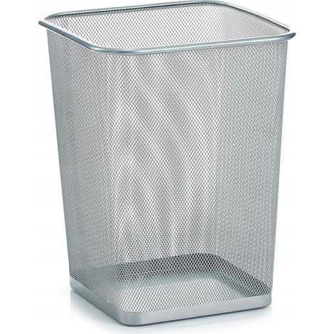 Zeller Cubo de basura calado plateado 15 litros (1/3)