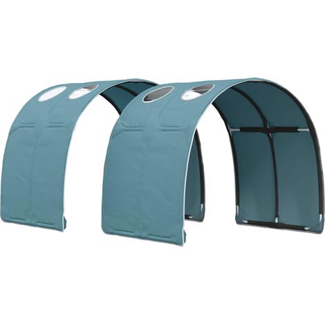 Maison Exclusive - Tunnel per Letto 2 pcs Azzurro 211 x 67.5 x 2 cm Poliestere