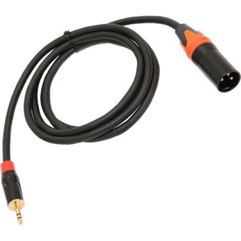 Câble 3 5 Mm Vers Xlr - Adaptateur Mini Jack Mâle Vers Xlr Mâle - Pour Table De Mixage Et Haut-Parleurs Alimentés - 1 5 M (1/5)