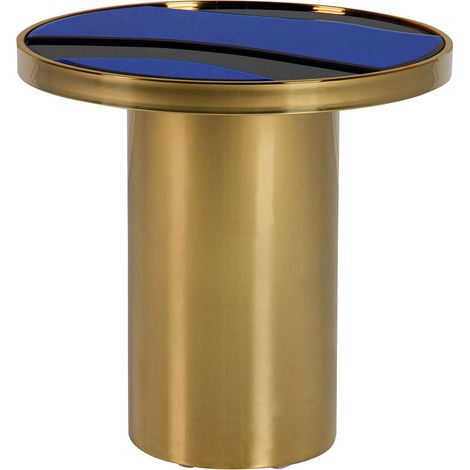 Table d'appoint en acier inoxydable doré 55x53x55 cm