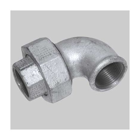 GOMITO CON BOCCHETTONE CONICO FEMMINA/FEMMINA ZINCATO  2     MADE IN ITALY