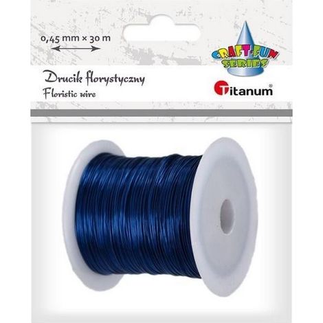 Blumendraht 0,45 mm x 30 m marineblau
