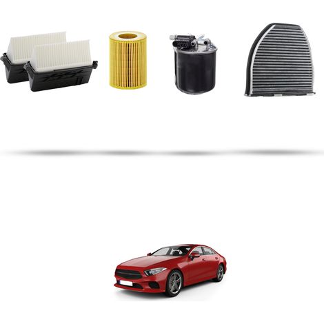 Kit tagliando 4 filtri compatibile con Mercedes CLS (C218) 350CDI 185kw Dal 2012