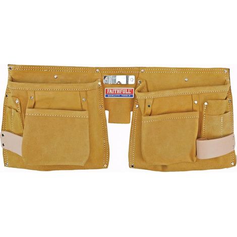 Faithfull Double Tool & Nail Pouch FAIDTNP3 (1/2)