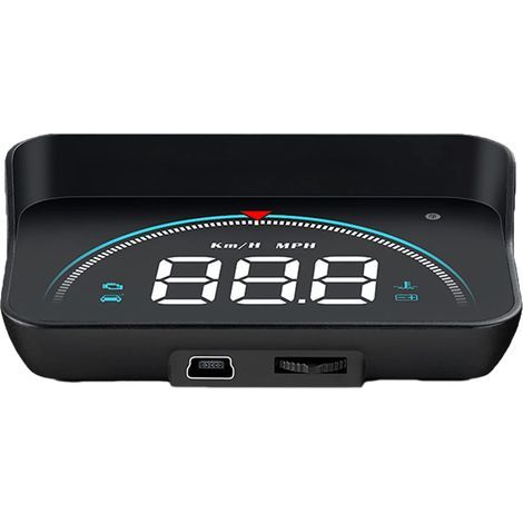M8 HUD Affichage tête Haute Voiture ,Affichage De Voiture De Jauge ODB 3.5 Pouces Affichage Tête Haute OBD2 HUD Projecteur Affichage De Voiture Numérique Pour Voiture Multifonction Portable(noir) (1/5)