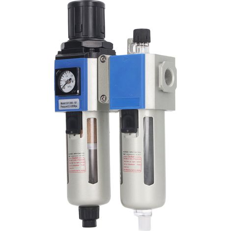 Filtre à air pour compresseur, séparation huile/eau, régulateur de pression d'air G3/8 po 1,0 MPa pour l'industrie (1/5)