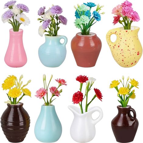 Mini vasi magnetici, resistenti, 8 pezzi, per decorare