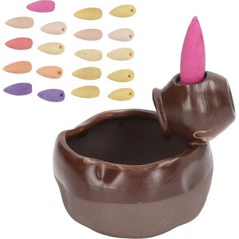 Brûleur d'Encens en Céramique Vintage pour la Méditation et le Bien-Être - Design Ancien et Entretien Facile (1/5)