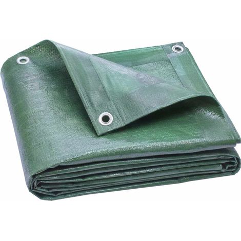 Lona impermeable de 4x6 m, resistente a desgarros, estable a los rayos UV, verde.
