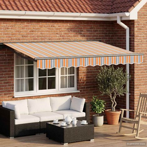 Armazón de toldo manual con LEDs 3 x 2,5 m