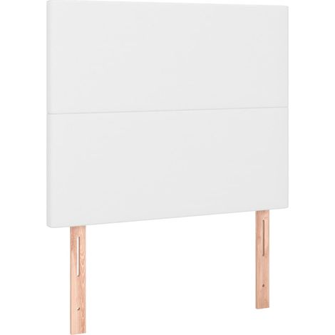 Maison Exclusive - Cabecero de cama blanco 80x5x118/128 cm piel s (1/5)