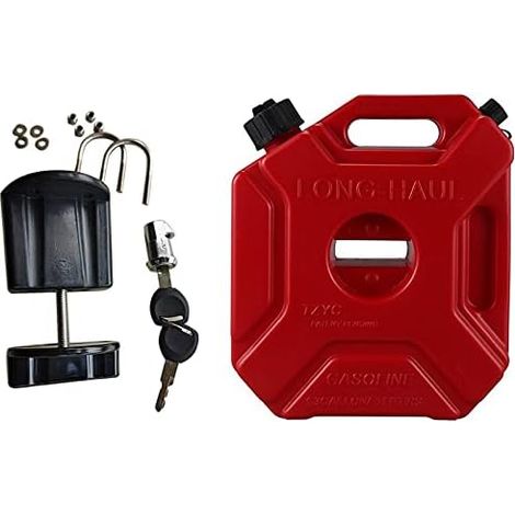 Bidon de carburant en plastique de 5 L - Support de voiture - Bidon de gaz - Rouge (1/5)