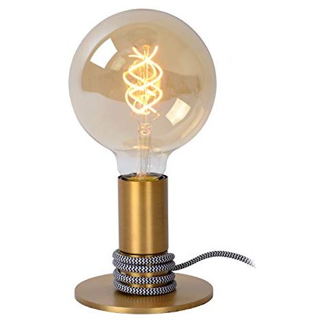 Lucide Marit  Lampada da tavolo  Ø 10 cm  1 X E27  Oro opaco/ottone (1/4)