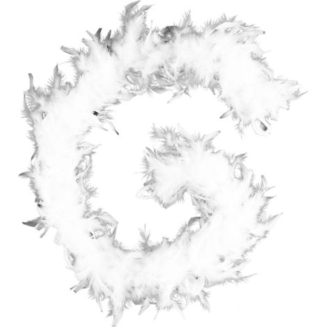 Lot de 2 guirlandes de Noël en plumes effet boa